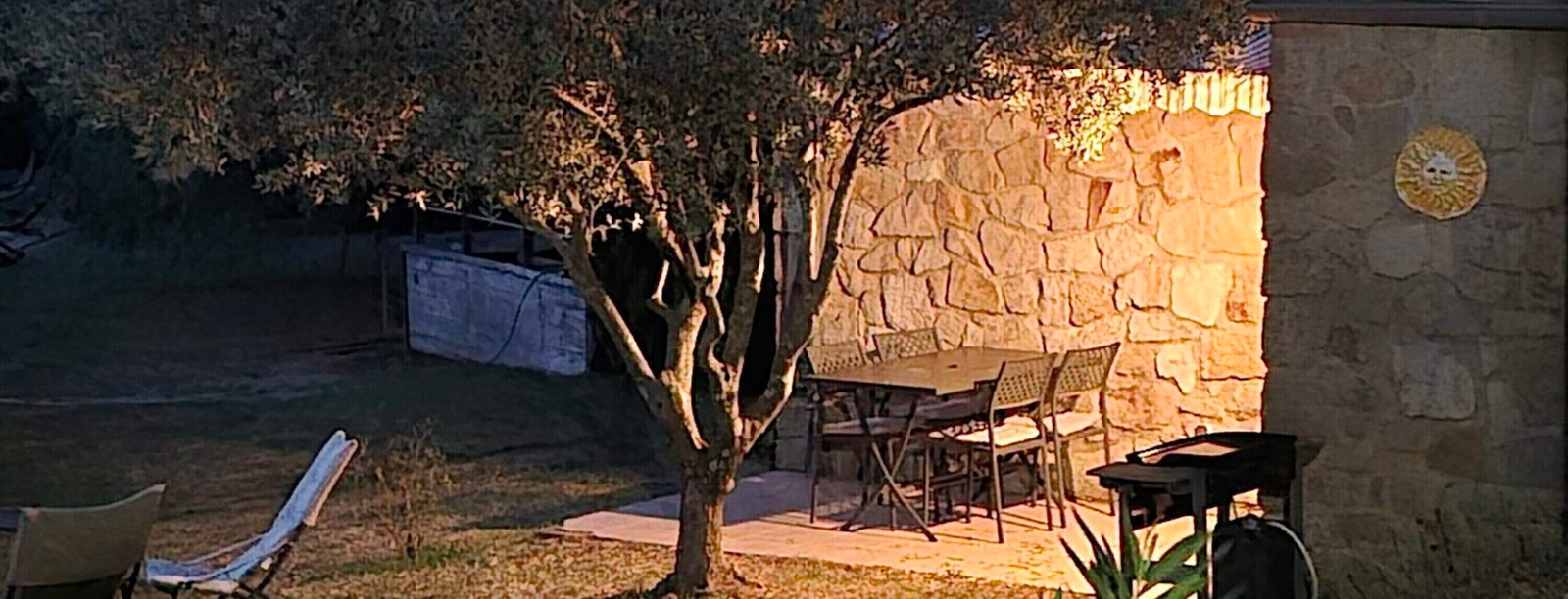 Gite terrasse au crépuscule